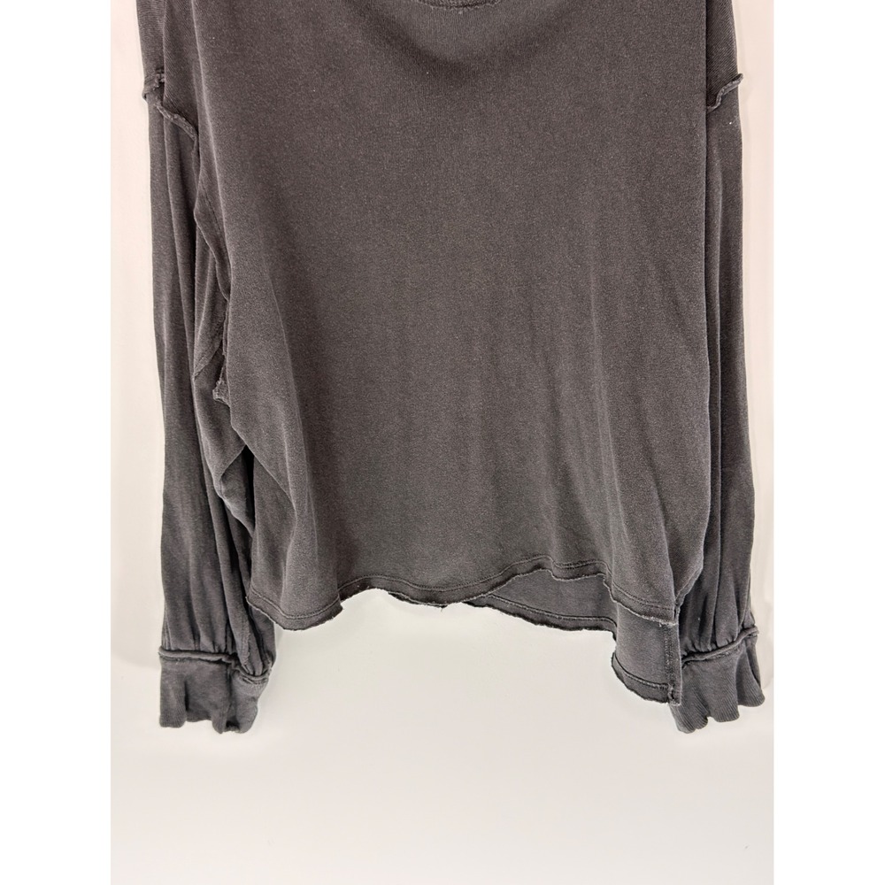 Free People We the Free Ready for the Tee Pullover Gray Basic Long Sleeve Small - Picture 6 of 13